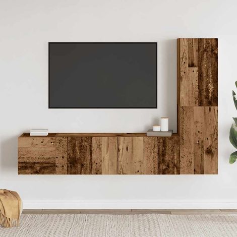 Maison Exclusive - TV-Wandschränke 3 Stk. Altholz-Optik Holzwerks