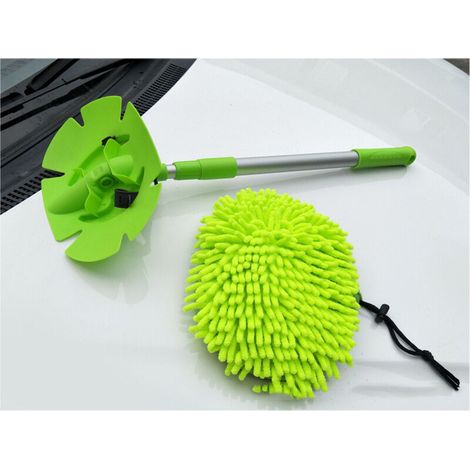 Brosse de lavage auto, chiffon éponge chenille moelleux de 119 cm, kit de nettoyage télescopique pour voitures, camions et caravanes - 1 pièce