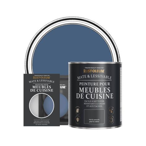 Peinture pour Meubles de Cuisine, Finition Mate - Encre Bleue (1/2)