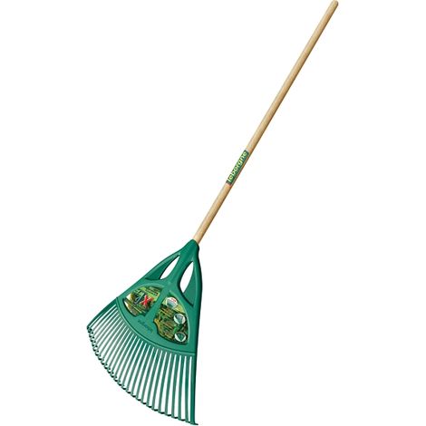 Cepillo para césped/hojas de plástico XL 27 dientes x 65 cm - Leborgne