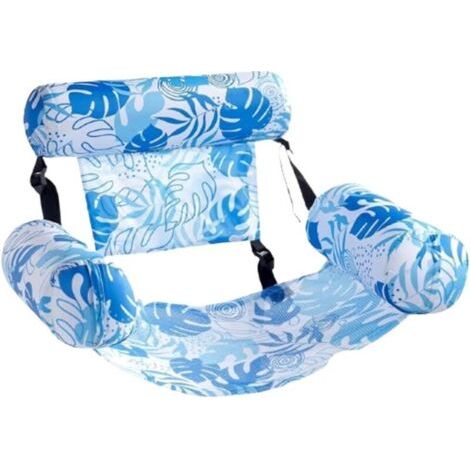 Chaises flottantes de piscine pour adultes - Chaise de piscine gonflable en PVC - Légère et pliable - Flotteur de piscine gonflable pour fête au bord de la piscine - Plaisir de l'eau d'été (1/5)