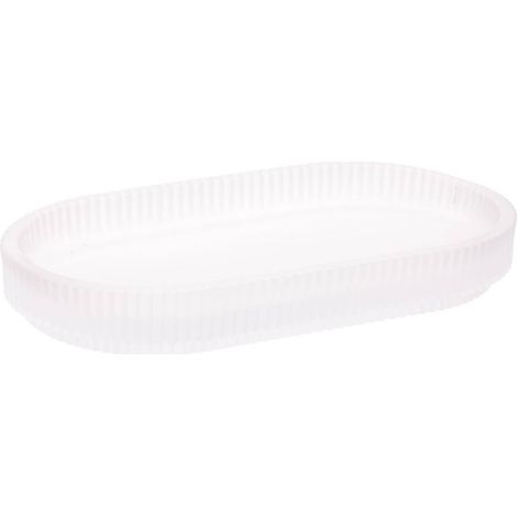 Plateau de salle de bain ovale solis blanc - 5five (1/2)