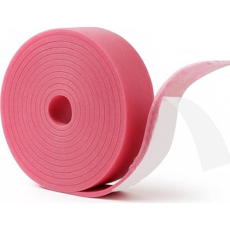 Bandes d'isolation de bord autocollantes 50 mm x 5 mm x 20 m,Bande peripherique pour chape,Bande resilientePour chape,Idéales pour le chauffage au sol,l'insonorisation et l'isolation thermique,Roses (1/5)