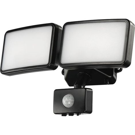 20W Lampe de Sécurité Etanche à Détecteur de Mouvement, Projecteur Spot LED Extérieur et Intérieur Orientable, IP65 Blanc Froid 6000K 1600LM, Mode Auto pour Garage, Entrée, Escalier et Jardin