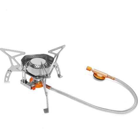 Poêle à Gaz Mini Portable Intégré Anti-Vent pour Camping Extérieur Jardin (1/5)