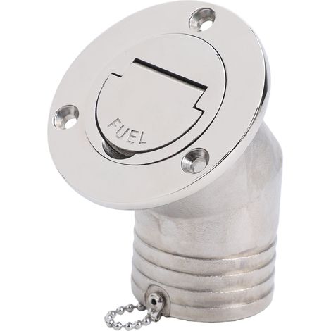 Remplisseur de pont en acier inoxydable, diamètre de 50mm, bouchon sans clé intégré, gaz de carburant pour bateau pour Yacht (1/5)