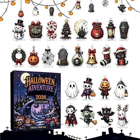 Adventskalender mit Halloween-Motiven – 24-Tage-Countdown-Kalender (1/5)
