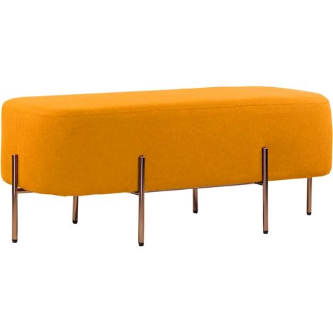 Pouf colorato in tessuto rettangolare arancio - Kate (1/5)