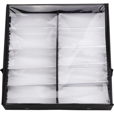 Boite De Rangement Pour Lunettes - 10 Emplacements En Toile - Pour Lunettes Et Lunettes De Soleil - 32 X 31,5 X 6 Cm - 1 Piece (1/5)