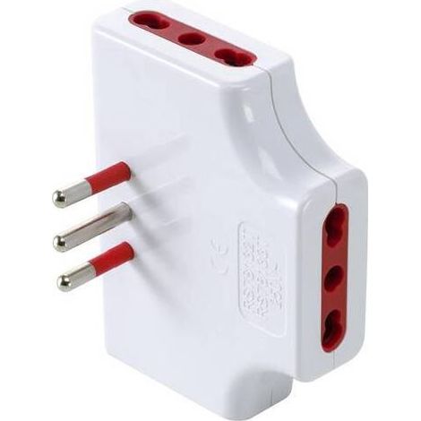 ROSI 78132 ADATTATORE TRIPLO PIATTO 10A 3PR BIP C/LIMIT