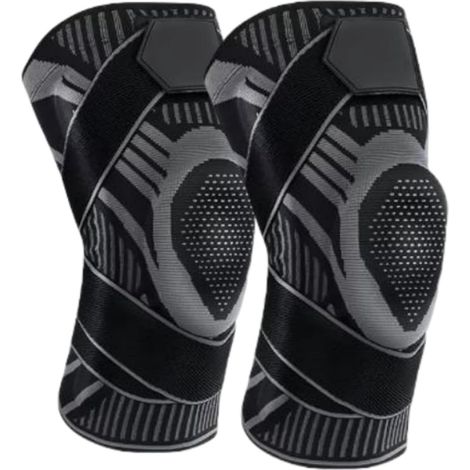 Genouillère, Genouillère Travail Compression 360 Sans Sangle, Genouilleres Travaux Respirant Compression Adjustable, Pour le Sport, La Marche (1/5)