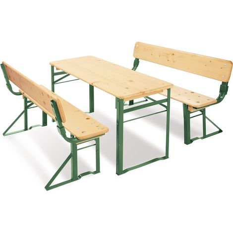 Pinolino Set di tende da festa per bambini Sepp con schienale, legno e metallo, 3 pezzi, facile da piegare, età consigliata 3+, 201395, verde (1/3)