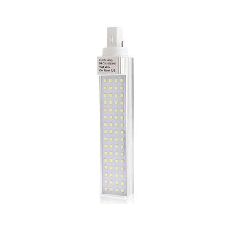 Lampada lampadina a led attacco G24 64SMD 15W luce bianco freddo 770Lm