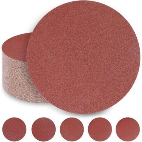 Disques de Ponçage 180 mm 10 x 40/60/80/120/240 Grain 180 mm Disques Abrasifs pour Ponceuse Cloison Sèche Ponceuse Girafe (50 Disques) (1/4)