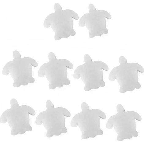 16pièces Éponge De Filtration De Piscine Mousse Absorbante Huile Lot de Éponges Forme De Tortue Blanc Utilisation pour Spas Et Bains à Remous