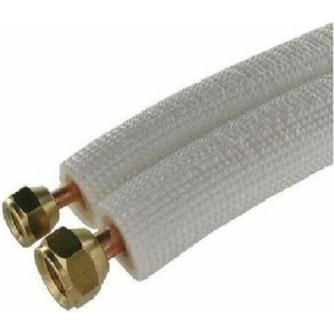 3 m M1 Doppelrohr-Kältemittelanschluss – Vormontierte 1/4"- und 3/8"-Anschlüsse – 6- und 10-mm-Kupferrohre – Kompatibel mit R22, R407C, R410A und R507A