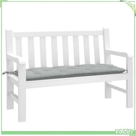 Coussin de banc de jardin - FAFEISY - 4002542 - gris clair mélangé - 120x50x7 cm - polyester anti-UV (1/5)