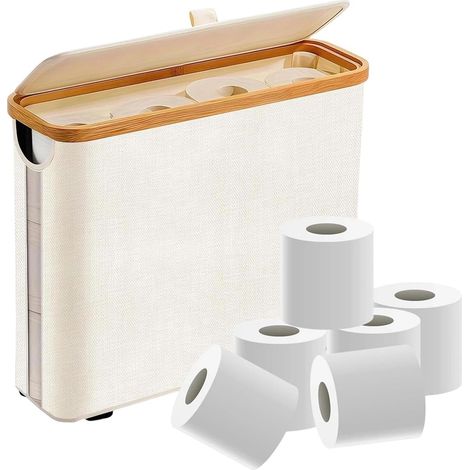 Panier de rangement pour rouleaux papier toilette, poubelle (1/5)