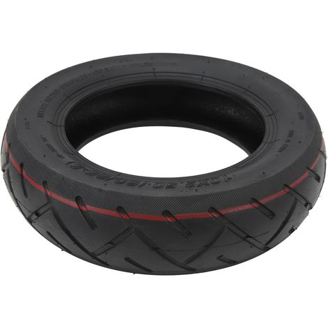 Pneu pour trottinette électrique 10x2.5, caoutchouc résistant aux chocs, roue de remplacement réparation. (1/5)