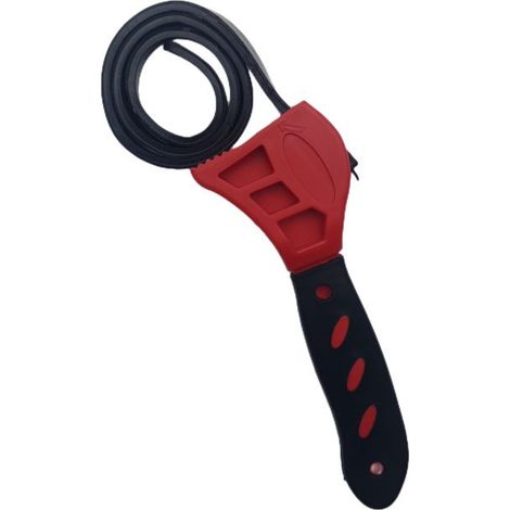 Llave de correa, llave universal para filtro de aceite, llave para manguera de goma, llave de correa ajustable, abridor de frascos con correa, llave de correa de goma, llave multifuncional para mangue (1/5)