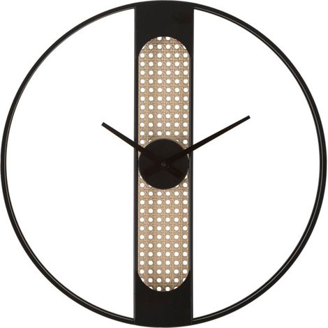 Orologio da parete in metallo nero, Ø60x5 cm – Ribby (1/5)