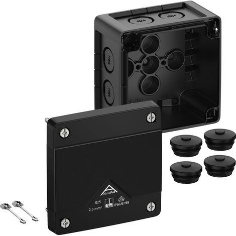 Spelsberg Abox Pro 025-L Caja de derivación, IP66-69, 2,5mm², negro, 40200001