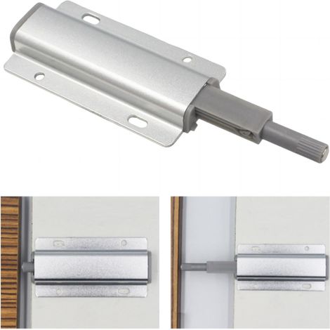 4 abridores magnéticos de puertas de armario, cierres de aluminio para muebles, puertas y cajones. (1/5)