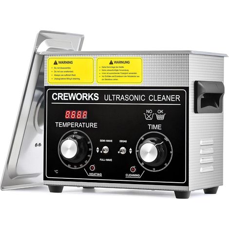 3L Nettoyeur à Ultrasons Professionnel丨Puissance 120W丨Chauffage 100W丨Minuterie 1-30min丨Mode Dégazage et Mode Doux, Bac à Ultrasons Commercial Machine de Nettoyage Ultrasonique (1/5)