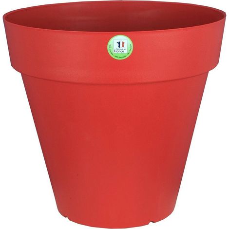RIVIERA Pot de fleurs Soleilla -Rond - O 39,2 x 35,8 cm - Rouge (1/3)