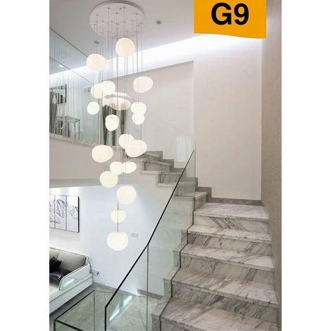 TRADE SHOP - Lampadario Da Soffitto A Sospensione Lampada Moderno Con 19 Sfere Gocce G9 B95 - (1/3)