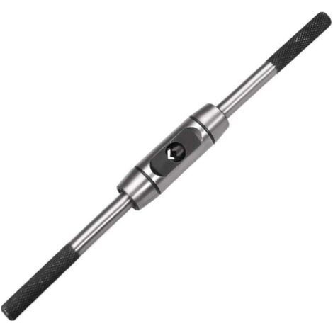 Left Hand Tap Holder Adjustable Tap Wrench Handle for Metric M6-M14 Tap Countersink Wrench Tapping Tool Body Die Casting (1/4)