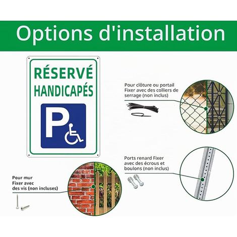 Reserved Disabled Parking Signs for the Disabled in Aluminium Security for the Outside of the Home 25 x 35 cm (1/3)