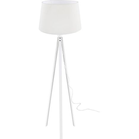 Lampada da terra treppiede bianca con paralume Tripod bianco DECOBI2736 (1/5)