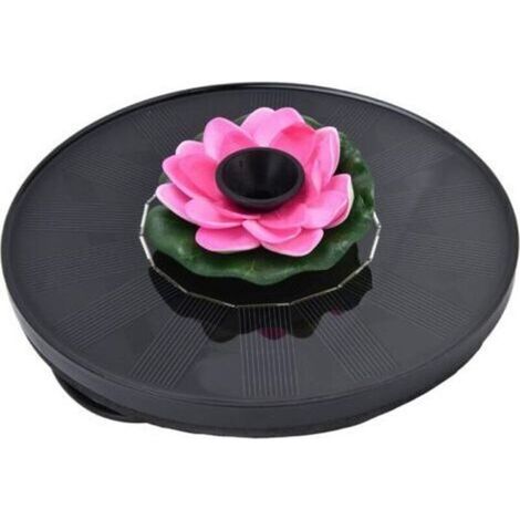 Pompe Solaire pour Fontaine et Nénuphar Mini Fontaine d'Eau Flottante pour Piscine, Étang, Jardin, Bains d'Oiseaux en Plein Air (Rose) (1/5)