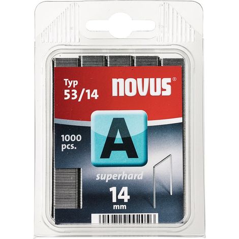 Agrafe en fil fin A type 53 B.11,3 mm 14 mm 0,75 mm super dure 1000 pièces.