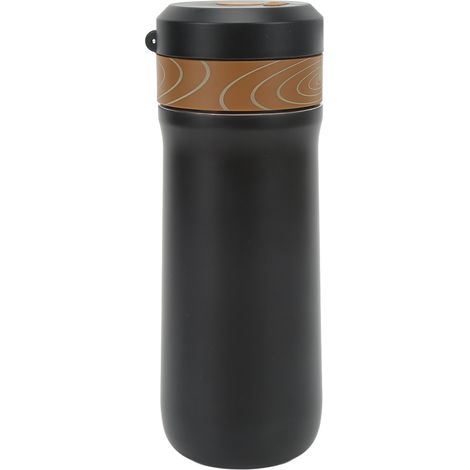Tragbare Outdoor-Kaffeemaschine mit Stempel, aus Edelstahl, mit Kaffeefilter und isoliertem Reisebecher. (1/5)