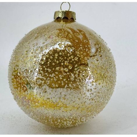 BDN GLAS 100MM NOPPEN INT GOLD - Feeric lights & christmas
