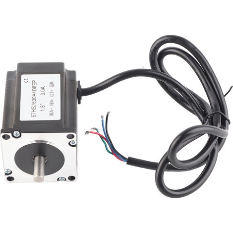57 Stepper Motor 4 Lead 1.8NM 1.8° Angle Low Noise Machinery Transmission Parts 24V 3A 72W57HS7630A4D8 Single Shaft