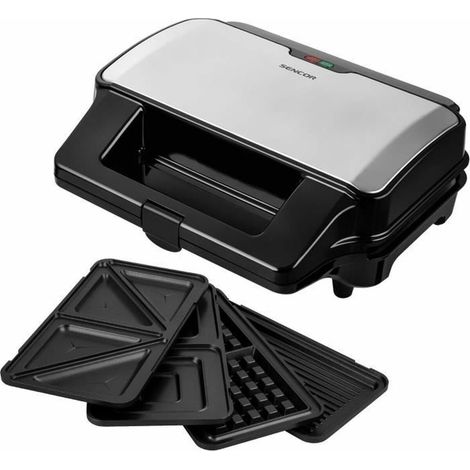 Sencor SSM 9940SS máquina de sándwich plateada 900W (1/5)
