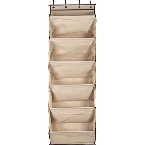 Hängeorganizer Kleiderschrank Aufbewahrung 6 Fächer khaki (1/4)