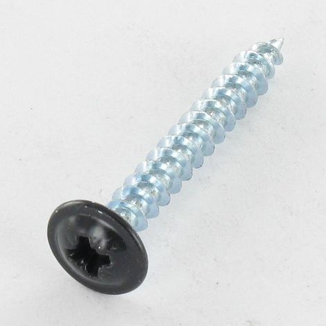 VBA Vis bois agglo Poelier Pozi N°2 4.5X35 Filetage total Acier zingué RAL9004 noir de sécurite-1 pièce