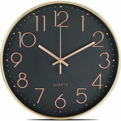 Pr Wall Clock Silent Non-Ticking 12 Inch Modern Wall Clock Battery Operated Decor Easy to Read for Kitchen, Home, Living Room, Office, Bathroom (1/5)