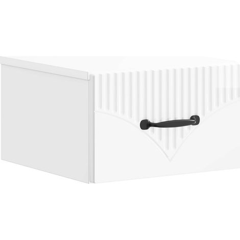 Mesita de Noche de Pared con cajón Brillante 34,5 x 33 x 20 cm vidaXL