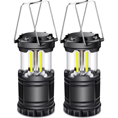LED Camping Lantern, 350LM Portable Camping Lamp with Metal Handles, for Tent Camping Hiking Fishing Cave etc., 2 Pieces [Energy Class A+] (1/5)