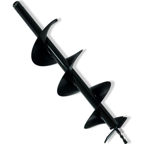 NEMAXX® B200 Testa per trivella da terra per trapano e avvitatore a batteria [200MM] – Testa di ricambio per trivelle da suolo, trivelle da giardino e perforatori – Testa per trivella manuale in nero (1/5)