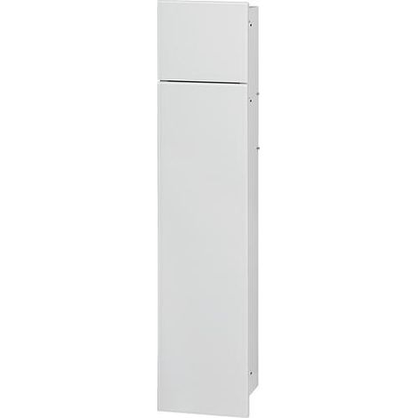 Niche murale WC 2 portes blanches en verre lxh: 180x825 mm butée droite intérieur blanc