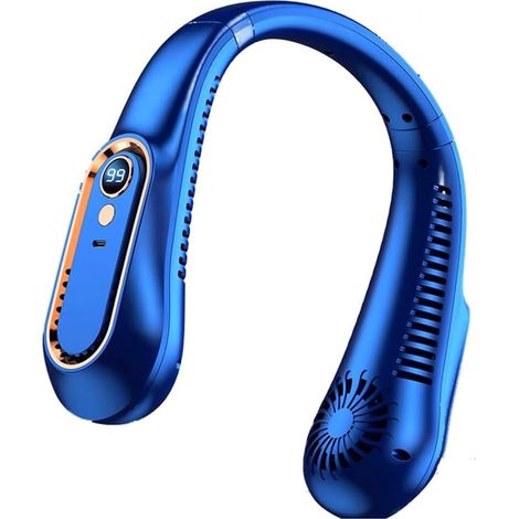 Ventilateur de cou Portable Mini ventilateur suspendu au cou Double ventilateur paresseux tour de cou pour intérieur extérieur maison Sports voyage pour voyage en plein air