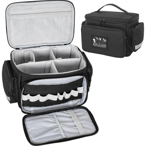 Erste Hilfe Tasche leer, Notfalltasche mit vielen Fächern, Schwarz