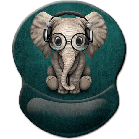 Gaming Mauspad Gel Handauflage Süßer Elefant (1/5)