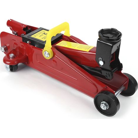 Cric hydraulique 2 tonnes, chariot de levage portatif professionnel pour voiture, outil de remplacement de roue et réparation auto, vérin de sol robuste. (1/5)